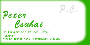 peter csuhai business card